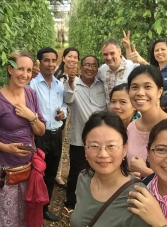 Study visit on Kampot Pepper farm of trainees participating in “Asia GI Regional Training” from Asian countries in 2017