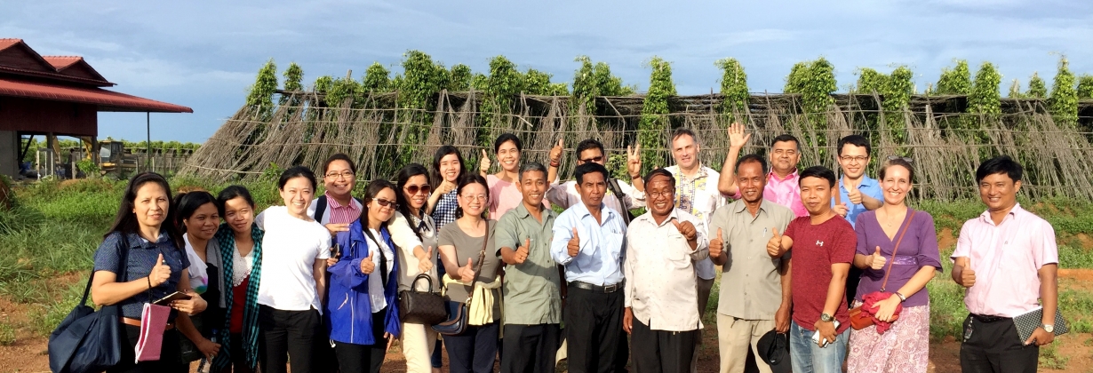 Study visit of Asia GI training participants in Kampot pepper plantation in 2017